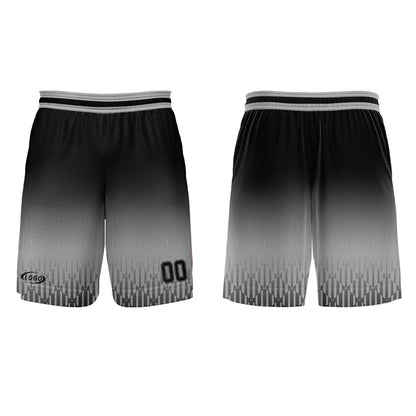 Custom Grey Black Gradient Basketball Jersey Uniform Suit Printed Your Logo Name Number