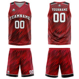 Custom Red Basketball Jersey Uniform Suit Printed Your Logo Name Number