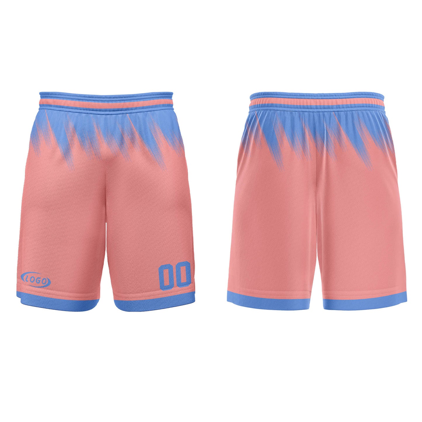 Custom Pink Blue Basketball Jersey Uniform Suit Printed Your Logo Name Number