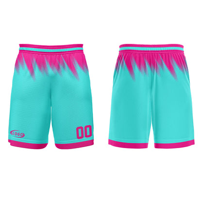 Custom Teal Pink Basketball Jersey Uniform Suit Printed Your Logo Name Number