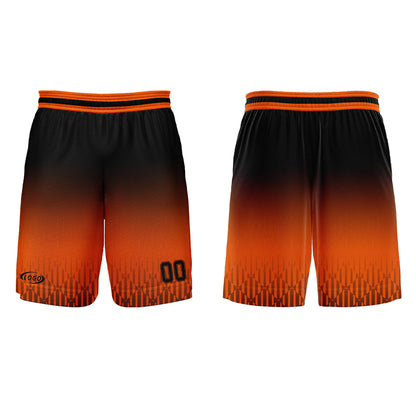Custom Orange Black Gradient Basketball Jersey Uniform Suit Printed Your Logo Name Number