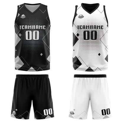 Custom Grey Reversible Basketball Suit for Adults and Kids Personalized Jersey