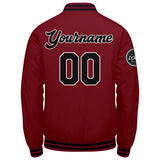 Custom Varsity Jacket Letterman jacket for Men, Women and Youth Crimson Black