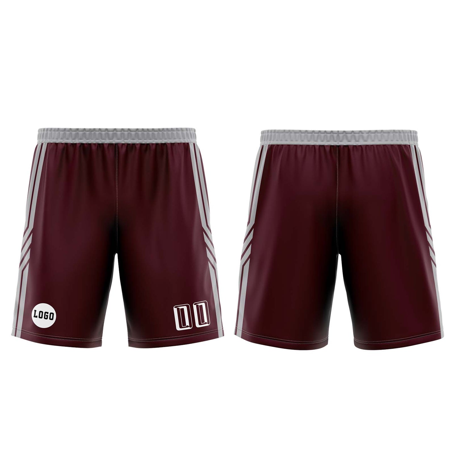 Custom Dark Red Gray Basketball Jersey Uniform Suit Printed Your Logo Name Number