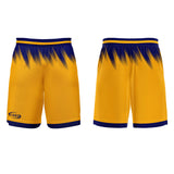 Custom Yellow Blue Basketball Jersey Uniform Suit Printed Your Logo Name Number