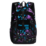 Customize Light Blue Purple Sports Backpacks Featuring Personalized Names, Numbers and Logos