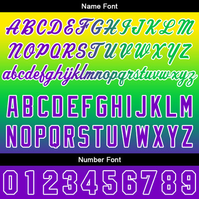 Custom Gradient Hoodie For Man Woman Girl Boy Print Your Logo Name Number Gelb Grün Blau