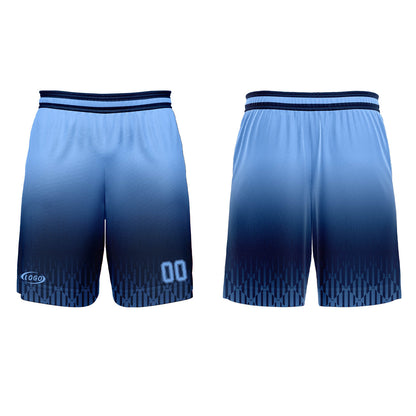 Custom Navy Light Blue Gradient Basketball Jersey Uniform Suit Printed Your Logo Name Number