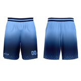 Custom Navy Light Blue Gradient Basketball Jersey Uniform Suit Printed Your Logo Name Number