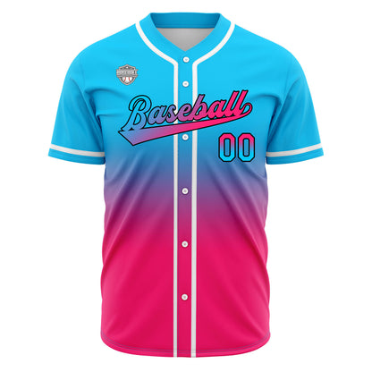 Custom Gradient Baseball Jerseys Personalized Name Number Logo