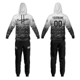 Custom Grey Sports hoodie Sweatshirt Set for Men Women Youth Tops and Pants Set Tracksuit