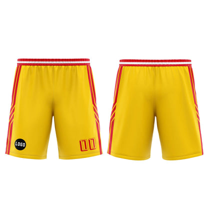 Custom Yellow Basketball Jersey Uniform Suit Printed Your Logo Name Number