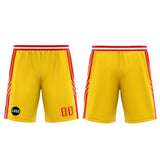 Custom Yellow Basketball Jersey Uniform Suit Printed Your Logo Name Number