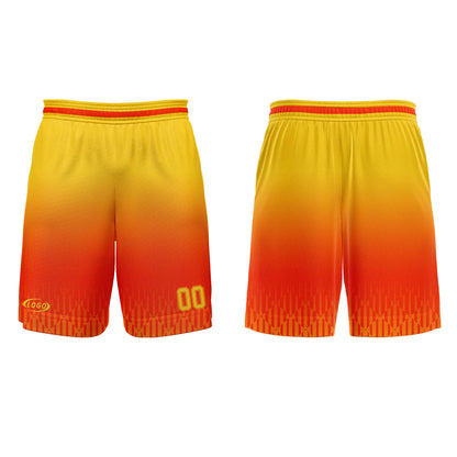 Custom Orange Yellow Gradient Basketball Jersey Uniform Suit Printed Your Logo Name Number