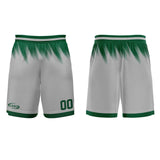 Custom Grey Green Basketball Jersey Uniform Suit Printed Your Logo Name Number