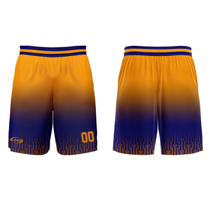 Custom Blue Yellow Gradient Basketball Jersey Uniform Suit Printed Your Logo Name Number