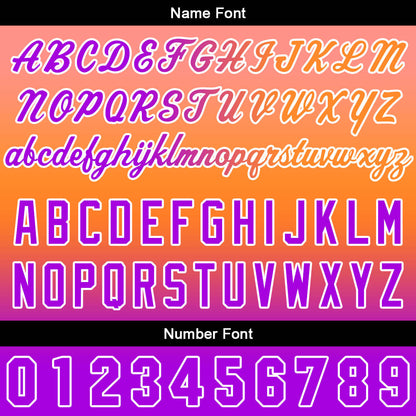 Custom Gradient Hoodie For Man Woman Girl Boy Print Your Logo Name Number Orange  purple