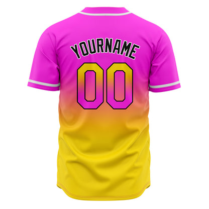 Custom Gradient Baseball Jerseys Personalized Name Number Logo