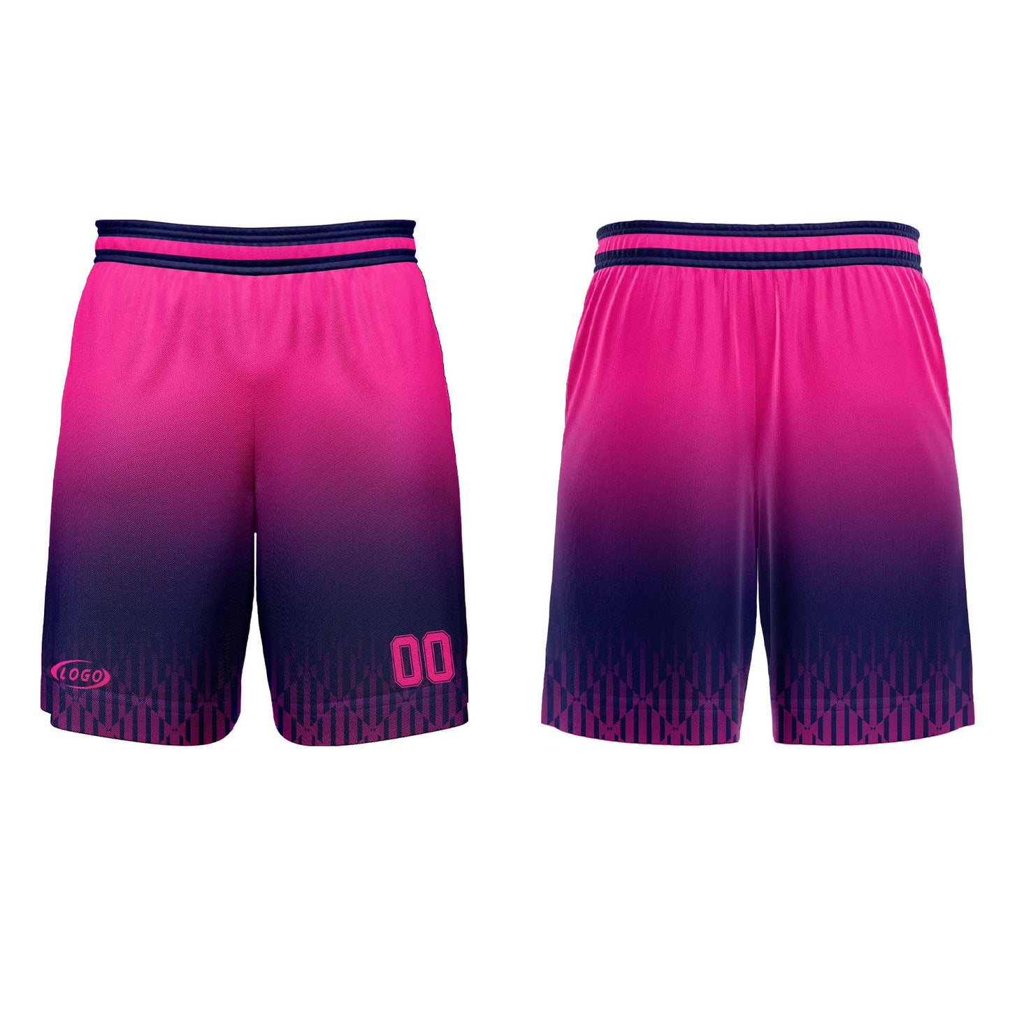 Custom Blue Mary Red Gradient Basketball Jersey Uniform Suit Printed Your Logo Name Number