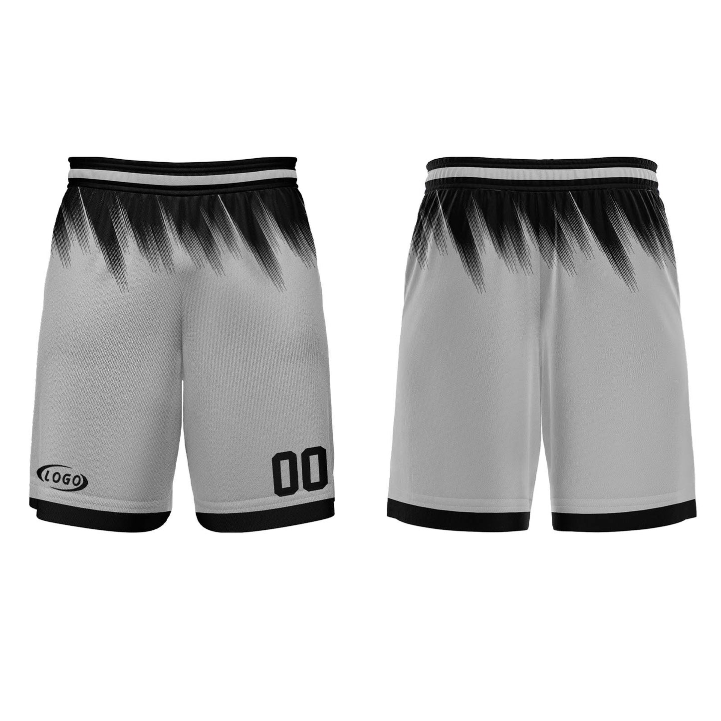 Custom Grey Black Basketball Jersey Uniform Suit Printed Your Logo Name Number