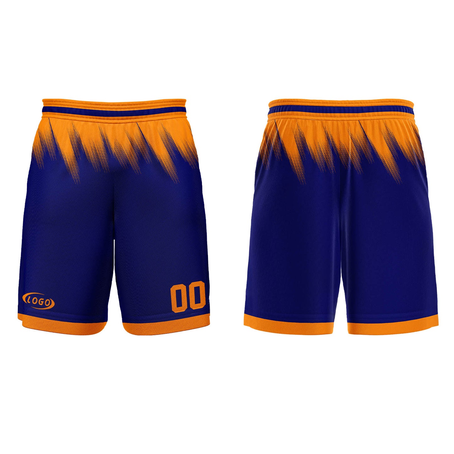 Custom Blue Orange Basketball Jersey Uniform Suit Printed Your Logo Name Number