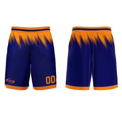 Custom Blue Orange Basketball Jersey Uniform Suit Printed Your Logo Name Number