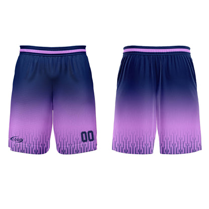 Custom Light Purple Deep Blue Gradient Basketball Jersey Uniform Suit Printed Your Logo Name Number