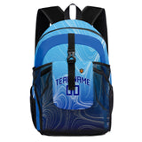 Customize Blue Sports Backpacks Featuring Personalized Names, Numbers and Logos