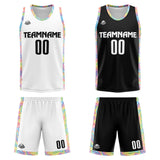 Custom Reversible Basketball Suit for Adults and Kids Personalized Jersey Black&White