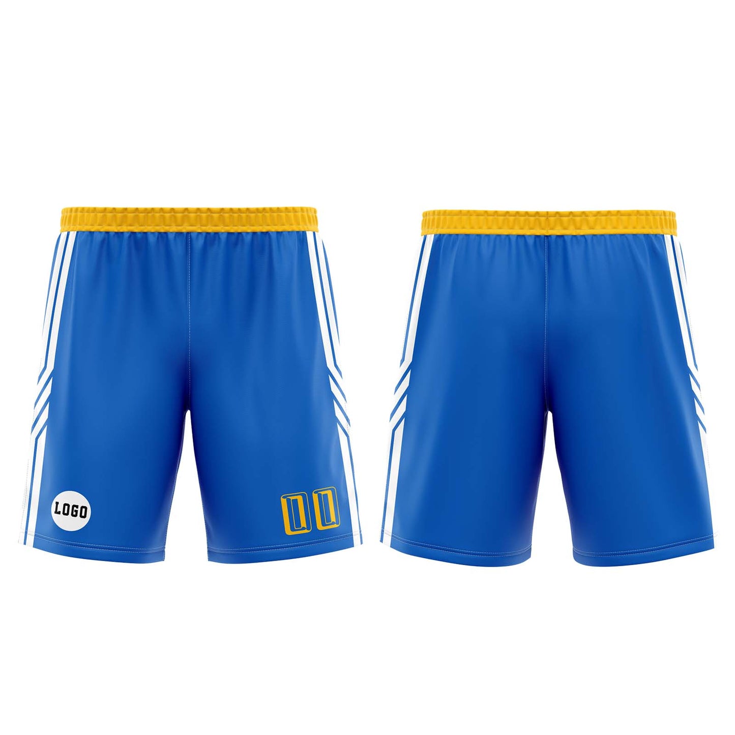 Custom Blue Yellow Basketball Jersey Uniform Suit Printed Your Logo Name Number