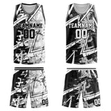 Custom Reversible Basketball Suit for Adults and Kids Personalized Jersey Black&Gray