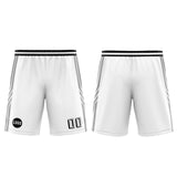 Custom White Basketball Jersey Uniform Suit Printed Your Logo Name Number