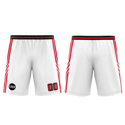 Custom White Black Red Basketball Jersey Uniform Suit Printed Your Logo Name Number