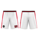 Custom White Black Red Basketball Jersey Uniform Suit Printed Your Logo Name Number