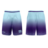Custom Purple Light Blue Gradient Basketball Jersey Uniform Suit Printed Your Logo Name Number