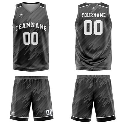 Custom Grey Basketball Jersey Uniform Suit Printed Your Logo Name Number
