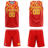 Custom Red Orange Basketball Jersey Uniform Suit Printed Your Logo Name Number