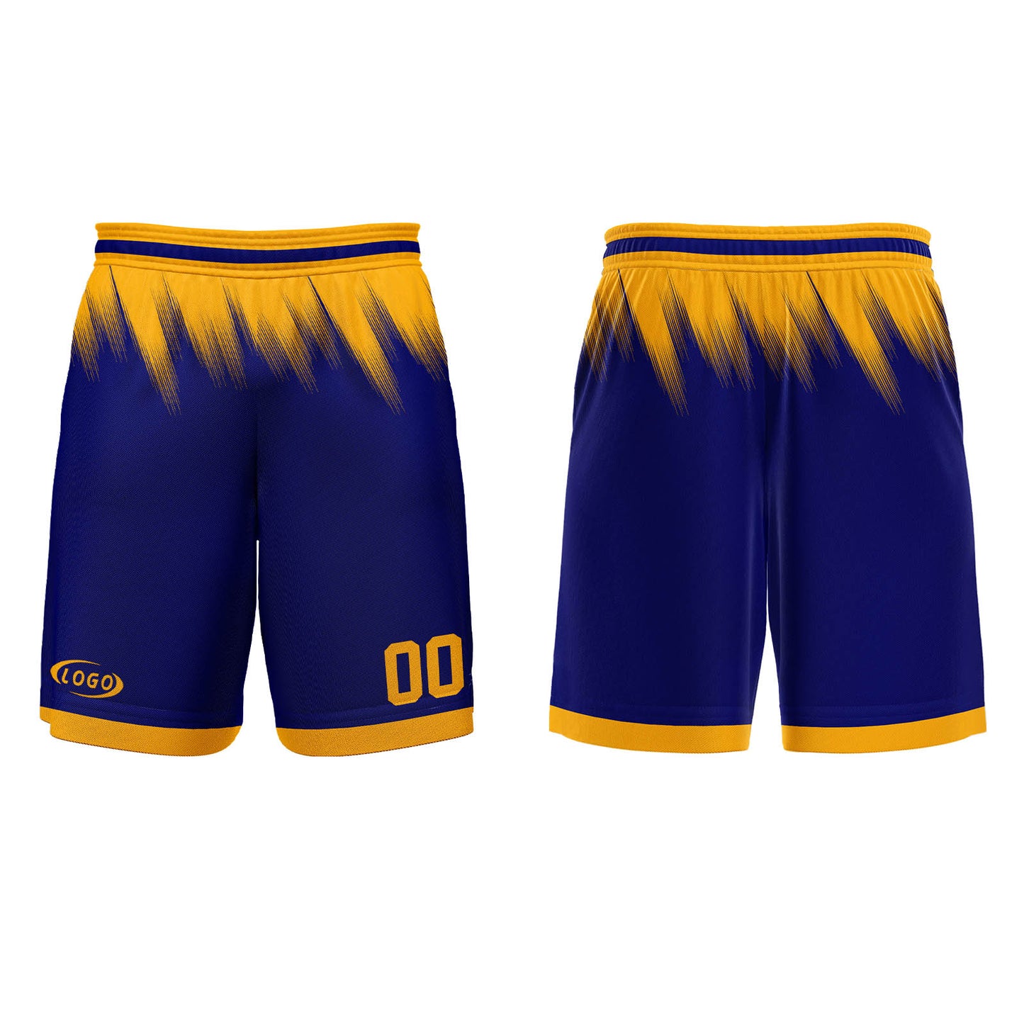 Custom Blue Yellow Basketball Jersey Uniform Suit Printed Your Logo Name Number