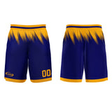 Custom Blue Yellow Basketball Jersey Uniform Suit Printed Your Logo Name Number