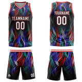 Custom Black Red Basketball Jersey Uniform Suit Printed Your Logo Name Number