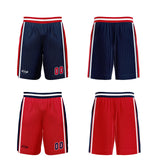Custom Navy Red Reversible Basketball Suit for Adults and Kids Personalized Jersey
