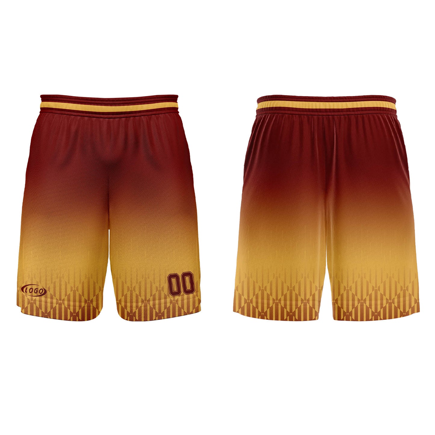 Custom Brown Gradient Basketball Jersey Uniform Suit Printed Your Logo Name Number