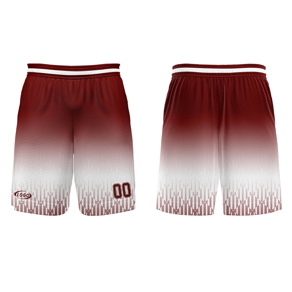 Custom White Red Brown Gradient Basketball Jersey Uniform Suit Printed Your Logo Name Number