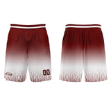 Custom White Red Brown Gradient Basketball Jersey Uniform Suit Printed Your Logo Name Number