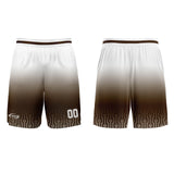 Custom Brown White Gradient Basketball Jersey Uniform Suit Printed Your Logo Name Number