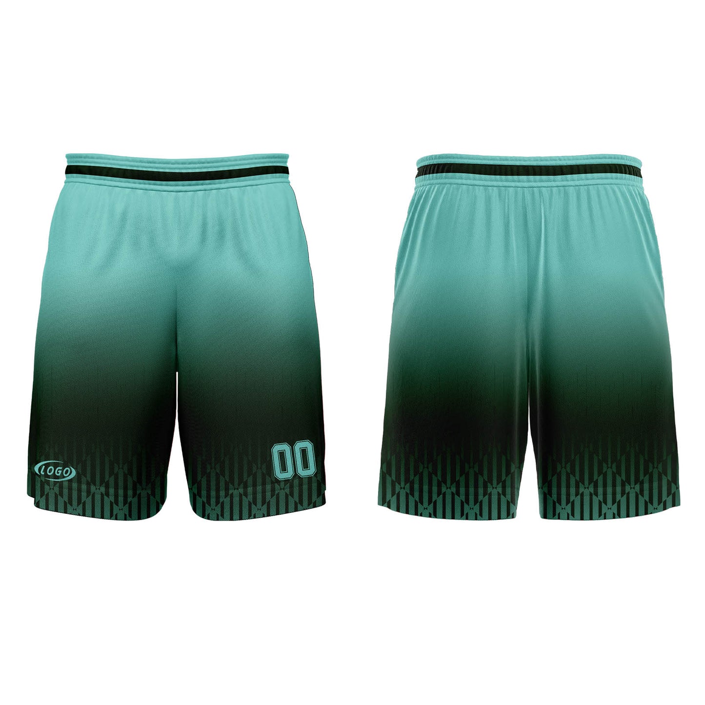 Custom Olive Green Blue Gradient Basketball Jersey Uniform Suit Printed Your Logo Name Number