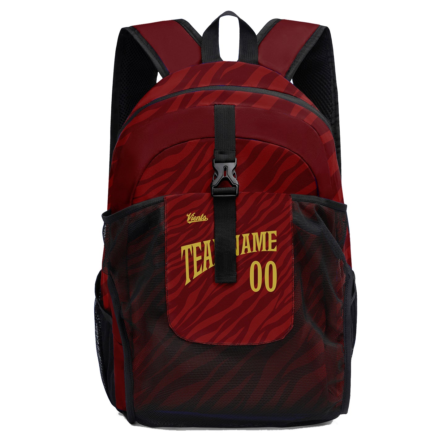 Customize Red Sports Backpacks Featuring Personalized Names, Numbers and Logos