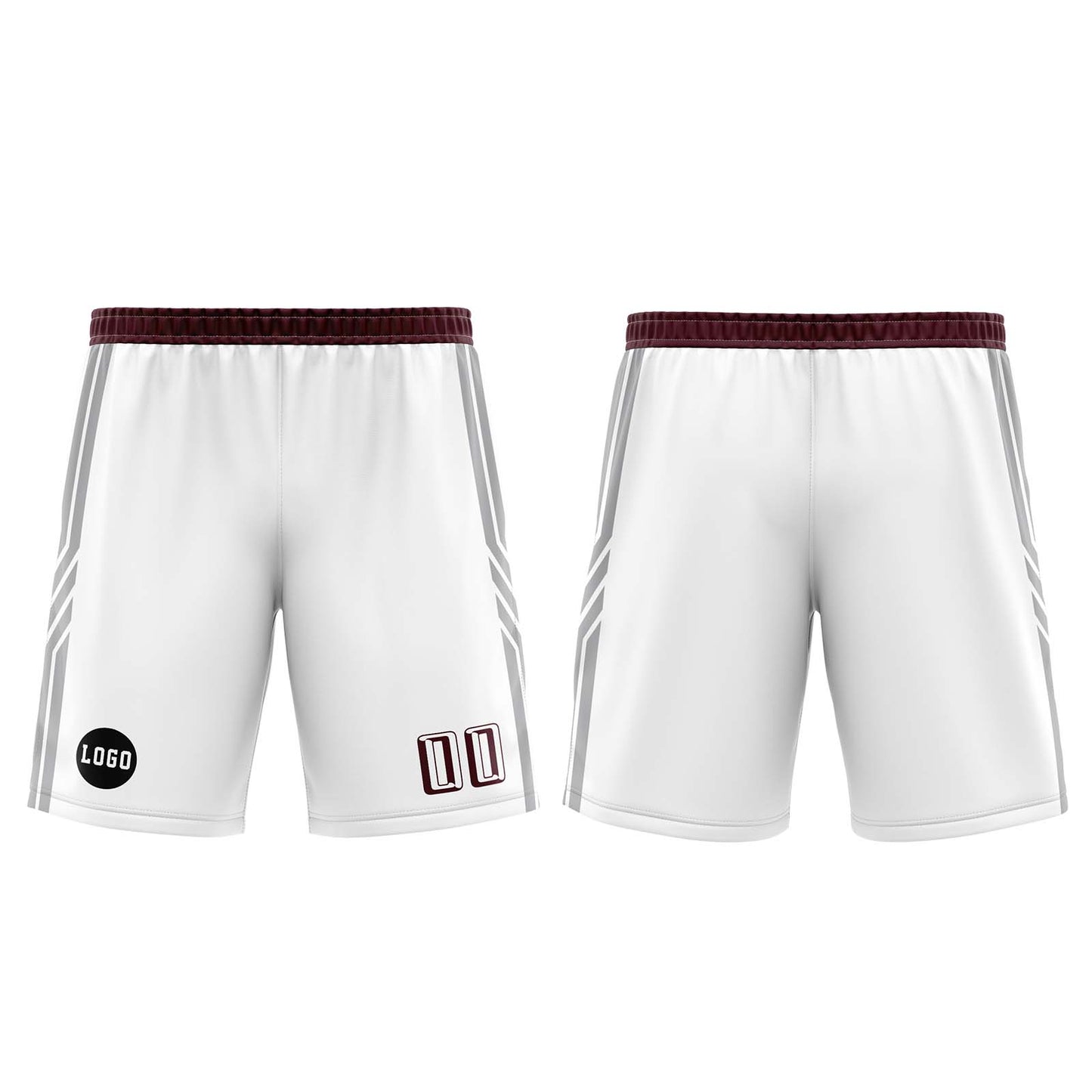 Custom White Dark Red Basketball Jersey Uniform Suit Printed Your Logo Name Number