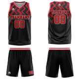 Custom Black Red Basketball Jersey Uniform Suit Printed Your Logo Name Number