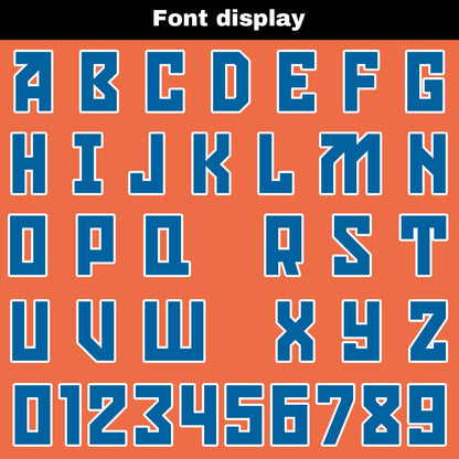 Custom Orange Blue Basketball Jersey Uniform Suit Printed Your Logo Name Number
